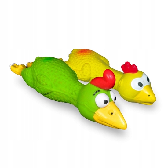 Изображение HILTON Chicken in Flight 18cm latex dog toy - 1 piece