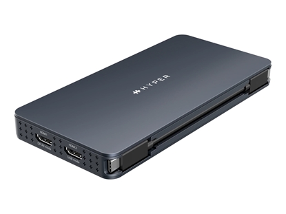Attēls no Hyper | HyperDrive Universal Silicon Motion USB-C 10-in1 Dual HDMI Docking Station | Ethernet LAN