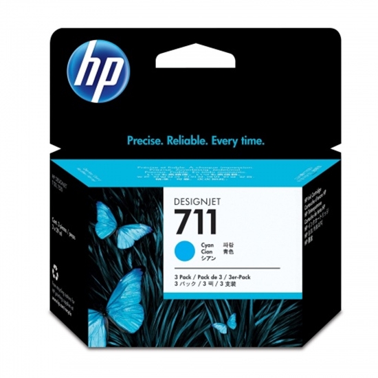 Изображение HP Ink No.711 Cyan 3-pack (CZ134A) Ink Cartridge (SPEC)