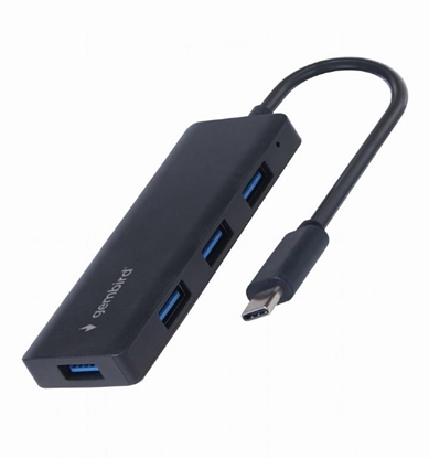 Picture of Hubs Gembird 4-port USB-C 4xUSB 3.1 (Gen 1) Black