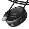 Изображение HUE-P1AL Hub 4-portowy USB 3.2 Gen 1 ROUND, micro USB, 1.2m USB-A kabel