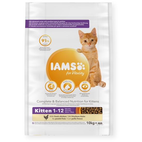 Picture of IAMS for Vitality Kitten Fresh chicken - dry cat food - 10kg