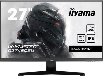 Picture of 27" ETE IPS Gaming, G-Master Black Hawk, FreeSync, 2560x1440@100Hz, 250cd/m², HDMI, DisplayPort, 1ms (MPRT), Speakers, USB-HUB 2x 3.2, Black Tuner