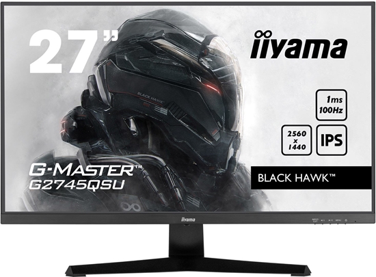 Изображение 27" ETE IPS Gaming, G-Master Black Hawk, FreeSync, 2560x1440@100Hz, 250cd/m², HDMI, DisplayPort, 1ms (MPRT), Speakers, USB-HUB 2x 3.2, Black Tuner