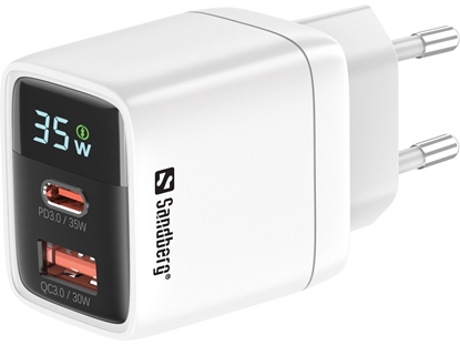 Attēls no Įkroviklis Sandberg 441-52 2in1 1xUSB-C 1xUSB 35W