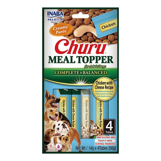 Picture of INABA Churu Meal Topper Chicken with cheese - dog treat - 4 x 14g