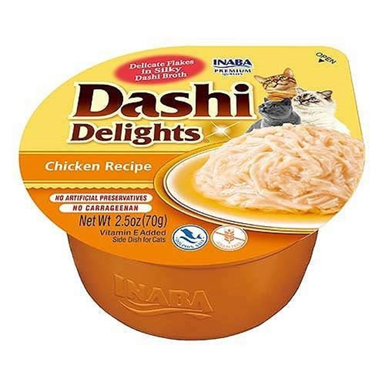 Изображение INABA Dashi Delights Chicken in broth - cat treats - 70g