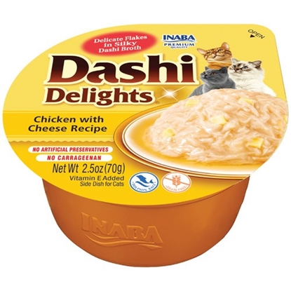 Attēls no INABA Dashi Delights Chicken with cheese in broth - cat treats - 70g