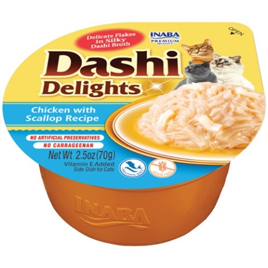 Picture of INABA Dashi Delights Chicken with scallop in broth - cat treats - 70g