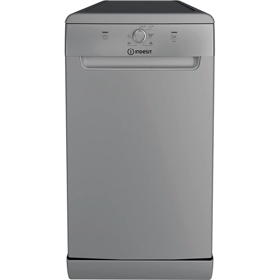 Picture of INDESIT | Dishwasher | DF9E 1B10 S | Free standing | Width 45 cm | Number of place settings 9 | Number of programs 6 | Energy efficiency class F | Silver