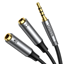 Attēls no Kabel Ugreen Jack 3.5mm - Jack 3.5mm x2 0.2m czarny (50254)