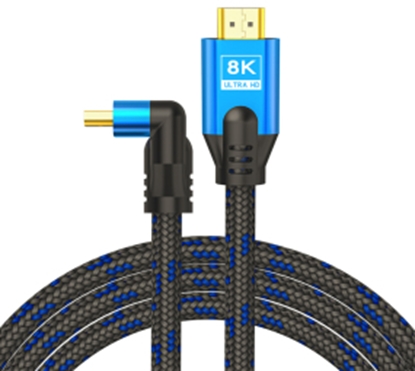 Attēls no Kabelis Savio HDMI Male - HDMI Male 5m 8K Blue