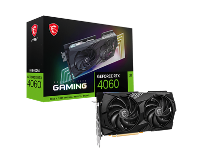 Attēls no MSI GeForce RTX 4060 GAMING 8G | MSI | GeForce RTX 4060 GAMING 8G | NVIDIA | 8 GB | GeForce RTX 4060 | GDDR6 | HDMI ports quantity 1 | PCI Express Gen 4 x 8