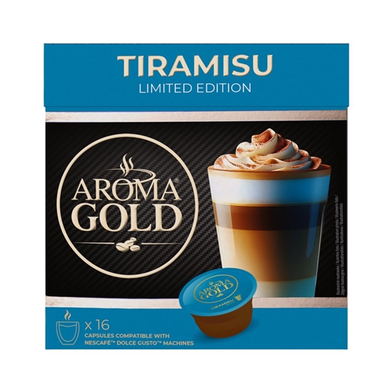 Изображение Kavos kapsulės AROMA GOLD Tiramisu,16 kaps. 256 g.