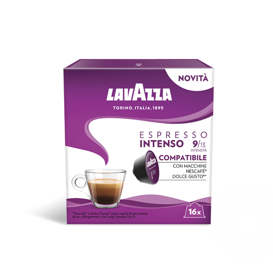 Изображение Kavos kapsulės LAVAZZA Espresso Intenso, Dolce Gusto aparatams, 16 kaps. 128 g.