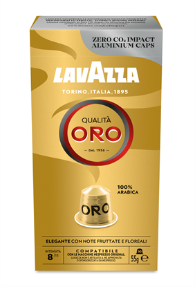 Изображение Kavos kapsulės LAVAZZA Qualita Oro, Nespresso aparatui, 10 kaps., 55 g.