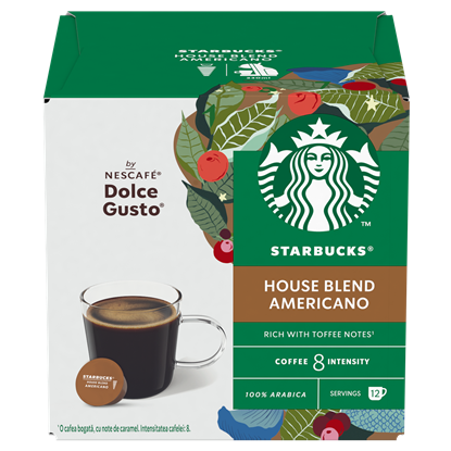 Изображение Kavos kapsulės STARBUCKS House Blend,americano 12 kaps.