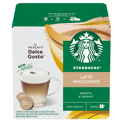 Изображение Kavos kapsulės STARBUCKS Latte Macchiato, Dolce Gusto aparatams, 6 porc.