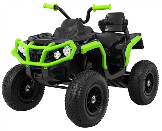 Изображение Keturratis Quad ATV su pripučiamomis padangomis, juodas - žalias