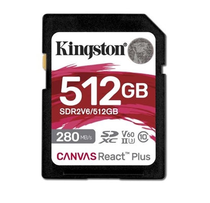 Attēls no KINGSTON 512GB Canvas React Plus SDXC