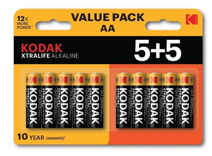 Picture of Kodak XTRALIFE Alkaline AA / 1.5V Battery (10pcs)