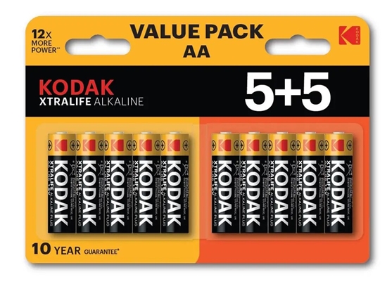 Изображение Kodak XTRALIFE Alkaline AA / 1.5V Battery (10pcs)