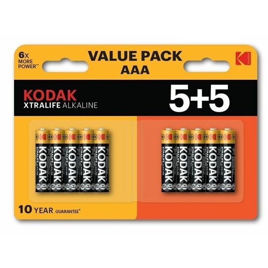 Изображение Kodak XTRALIFE Alkaline AAA / 1.5V Battery (10pcs)