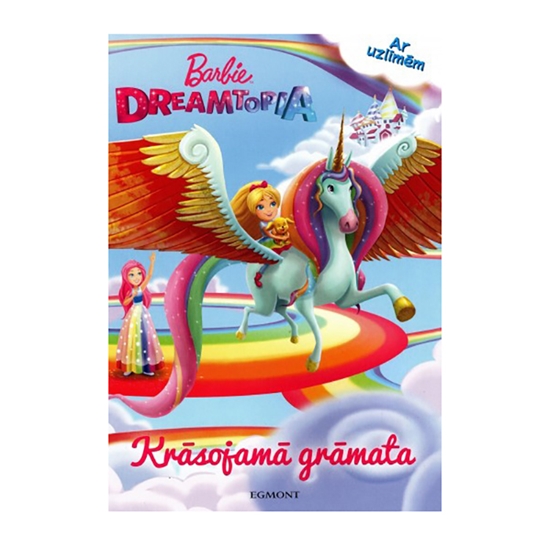 Изображение Krāsojamā grāmata Barbie Dreamtopia ar uzlīmēm