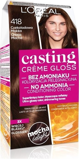 Picture of L’Oreal Paris Casting Creme Gloss Krem koloryzujący nr 418 Czekoladowa Mokka 1op.