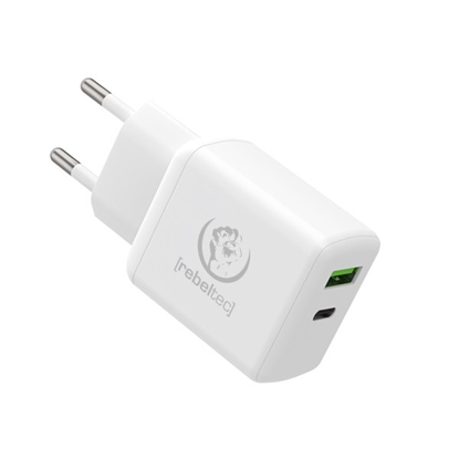 Attēls no Ładowarka sieciowa dwa porty USB-C + USB-A  H200 TURBO QC3.0 + PD20W