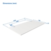 Picture of Laminated particle board Table top Up Up, white 1500x750x25mm
