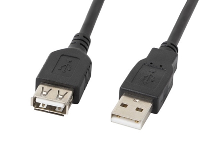 Изображение Lanberg CA-USBE-10CC-0007-BK USB cable USB 2.0 0.7 m USB A Black