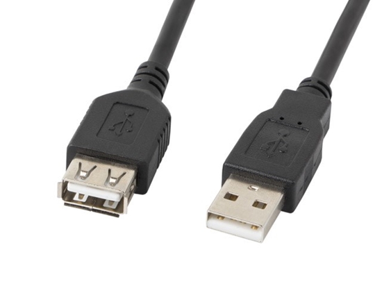 Picture of Lanberg CA-USBE-10CC-0007-BK USB cable USB 2.0 0.7 m USB A Black