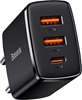 Picture of Lādētājs Baseus Compact Quick Charger 2 x USB + USB-C 30W Black