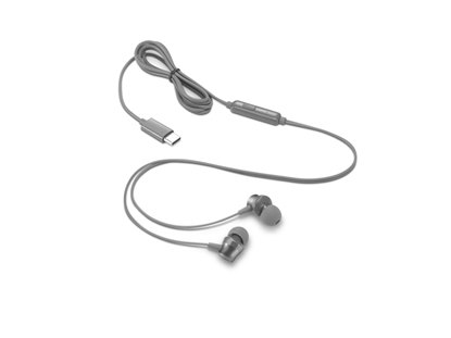 Attēls no Lenovo | 300 USB-C In-Ear Headphone | GXD1J77353 | Built-in microphone | Wired | Grey