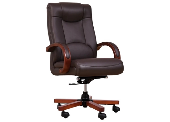 Picture of LIDER brown leather armchair