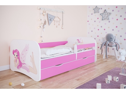 Изображение Lova Babydreams - Fėja, rožinė, 160x80, su stalčiumi