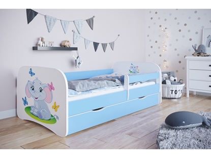 Изображение Lova Babydreams - Mažasis drambliukas, mėlyna, 140x70, su stalčiumi