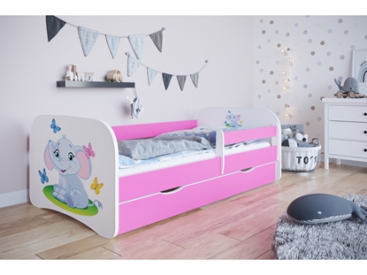 Изображение Lova Babydreams - Mažasis drambliukas, rožinė, 140x70, su stalčiumi