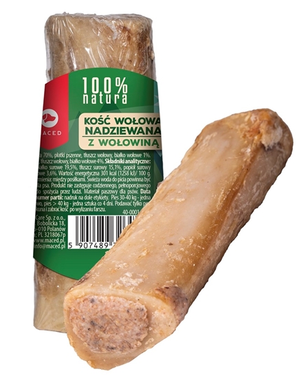 Изображение MACED Bone stuffed with beef - chew for dog - 150g