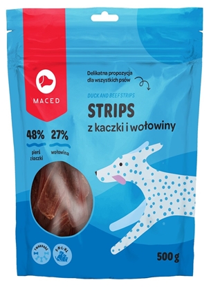 Изображение MACED Duck and beef strips - Dog treat - 500g