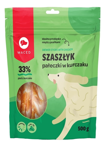 Изображение MACED Skewer sticks with chicken - Dog treat - 500g