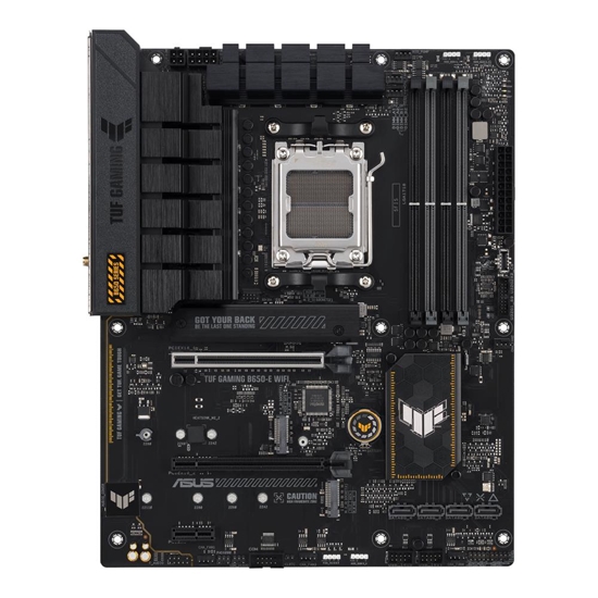 Изображение Mainboard|ASUS|AMD B650|SAM4|ATX|Memory DDR5|Memory slots 4|1xPCI-Express 3.0 1x|2xPCI-Express 3.0 16x|1xPCI-Express 4.0 16x|3xM.2|1xHDMI|1xDisplayPort|3xUSB 2.0|4xUSB 3.2|1xUSB-C|1xRJ45|5xAudio port|TUFGAMINGB650-EWIFI