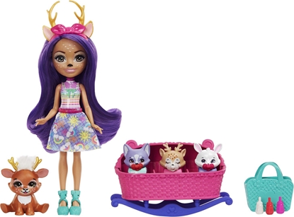 Изображение Mattel Enchantimals BFF Reveal Lalka Danessa Deer + zwierzątka niespodzianki HLK84 (HLK83)