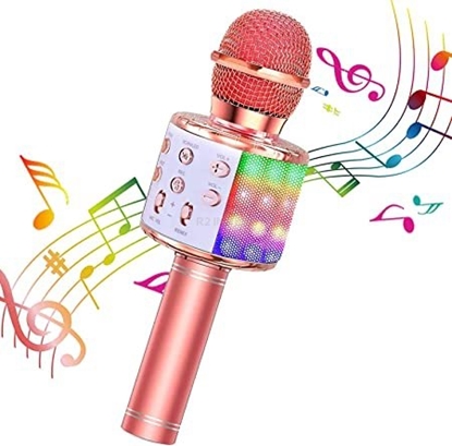 Изображение Mikrofons Roger WS 858 Karaoke RGB Rose Gold