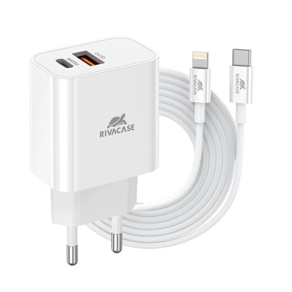 Attēls no MOBILE CHARGER WALL/WHITE PS4102 WD5 RIVACASE