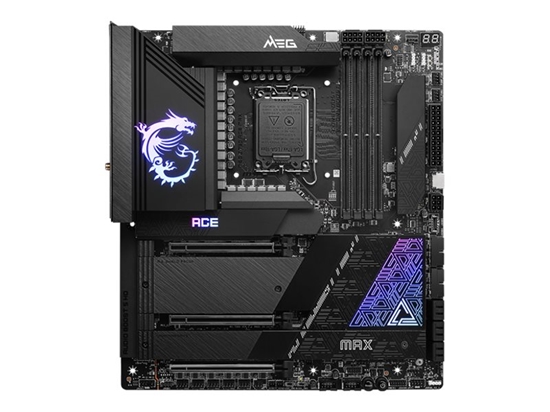 Picture of MSI | MEG Z790 ACE MAX | Processor family Intel | Processor socket LGA 1700 | 4 DIMMs, Dual Channel DDR5 7800+MHz (OC) | Memory slots 4 | Chipset 	INTEL Z790 | Extended ATX