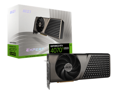 Picture of MSI GeForce RTX 4070 Ti SUPER 16G EXPERT | NVIDIA | 16 GB | GeForce RTX 4070 Ti SUPER | GDDR6X | HDMI ports quantity 1 | PCI Express Gen 4 | Memory clock speed 2685 MHz