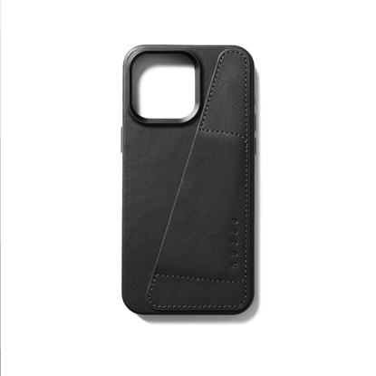 Picture of Mob. telefono dėklas Mujjo iPhone 15 Pro Max Wallet Leather Case - Black