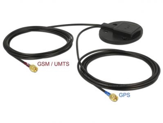 Picture of Multiband GPS UMTS GSM LTE SMA 2 - 3 dBi 2 x 2 m RG-174 Antenna omnidirectional mounting plate